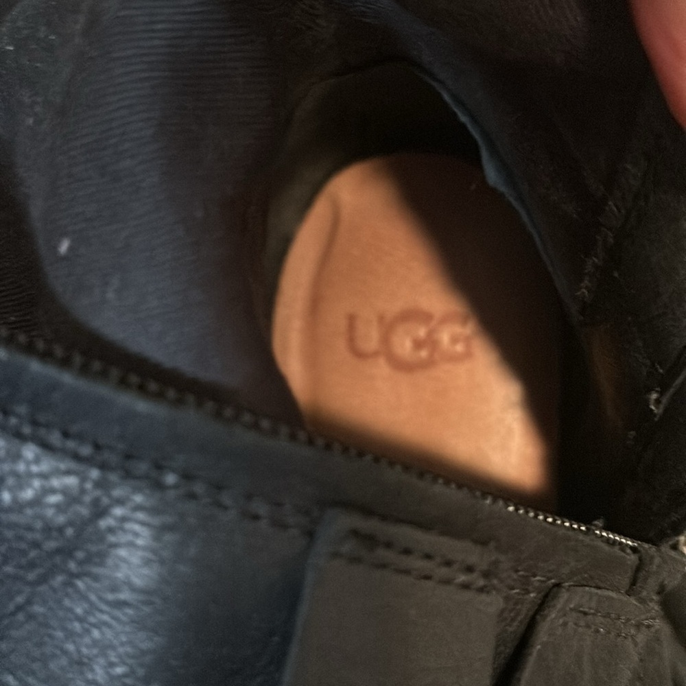 UGG Bandera black leather riding boots stunning excellent condition sz 6 - Picture 11 of 13